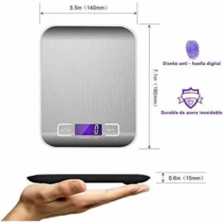 LCD Display Digital Kitchen Scale Stainless Steel 5kg/11lbs Multifunctional Food Scale Kitchen Weight Silver Color 9 LCD Display Digital Kitchen Scale Stainless Steel 5kg/11lbs Multifunctional Food Scale Kitchen Weight Silver Color -Kitchen Appliances Store 72507726 5