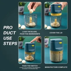 Electric Kitchen Chopper Mini Multifunction Chopper 250ml Food Processor Garlic Press Waterproof Washable Advanced Meat Grinder For Vegetables Fruits Baby Food -Kitchen Appliances Store 72508253 3