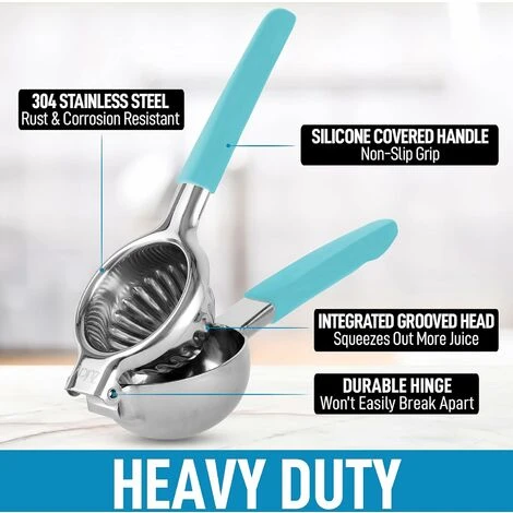 Stainless Steel Lemon Squeezer With High Quality Heavy Duty Metal Squeezer Bowl And Food Grade Silicone Handle Large Manual Citrus Squeezer And Lime Squeezer 2 Stainless Steel Lemon Squeezer With High Quality Heavy Duty Metal Squeezer Bowl And Food Grade Silicone Handle Large Manual Citrus Squeezer And Lime Squeezer - Image 2