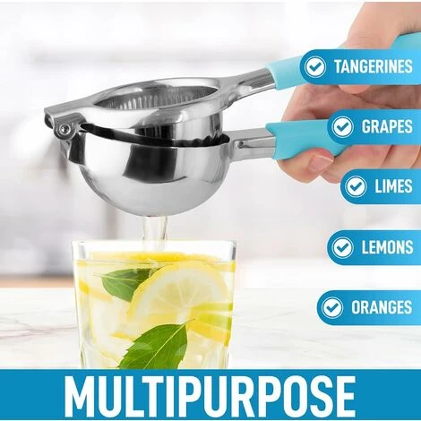 Stainless Steel Lemon Squeezer With High Quality Heavy Duty Metal Squeezer Bowl And Food Grade Silicone Handle Large Manual Citrus Squeezer And Lime Squeezer 4 Stainless Steel Lemon Squeezer With High Quality Heavy Duty Metal Squeezer Bowl And Food Grade Silicone Handle Large Manual Citrus Squeezer And Lime Squeezer - Image 4