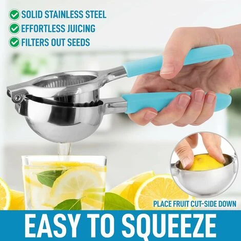 Stainless Steel Lemon Squeezer With High Quality Heavy Duty Metal Squeezer Bowl And Food Grade Silicone Handle Large Manual Citrus Squeezer And Lime Squeezer 5 Stainless Steel Lemon Squeezer With High Quality Heavy Duty Metal Squeezer Bowl And Food Grade Silicone Handle Large Manual Citrus Squeezer And Lime Squeezer - Image 5
