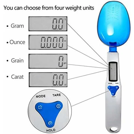 Digital Scoop Scale 500g/0.1g - Stainless Steel Food Measuring Scale Small Baking Scale With LCD Display 2 Digital Scoop Scale 500g/0.1g - Stainless Steel Food Measuring Scale Small Baking Scale With LCD Display - Image 2