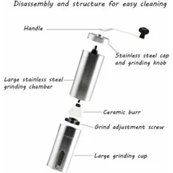 Moulin à Café Manuel Avec Réglage Réglable - Moulin à Bière Et Acier Inoxydable - Moulin à Café Pour Aeropress, Café Filtre, Expresso, Presse Française, Infusion Turque -Kitchen Appliances Store 72509562 5