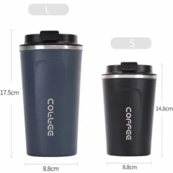 MUFF Stainless Steel Coffee Cup Leakproof Insulated Thermal Cup Car Portable Travel Coffee Mug,Black L -Kitchen Appliances Store 72534220 4