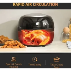 HOMCOM 7L Digital Air Fryer W/ Dehydrate 7 Presets, Rapid Air Circulation 1500W -Kitchen Appliances Store 73336551 3