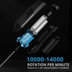 Handheld Milk Frother, Electric Milk Frothers, Coffee Frother, Mini Milk Whisk, Foam Maker, Drink Mixer For Coffee, Milk, Lattes, Cappuccino, Creamer, Matcha (Black) -Kitchen Appliances Store 74246967 5