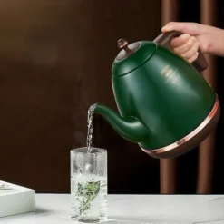 Retro Electric Kettle 304 Stainless Steel Household Appliances 1.5l Portable Travel Water Boiler 1500w European Style Coffee Pot Green 7 Retro Electric Kettle 304 Stainless Steel Household Appliances 1.5l Portable Travel Water Boiler 1500w European Style Coffee Pot Green -Kitchen Appliances Store 74691844 3