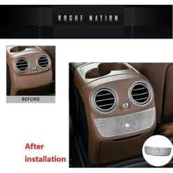 For C E Class Glc Gla W205 W213 X253 Car Stainless Steel Rear Armrest Vent Outlet Horn Cover Trim A -Kitchen Appliances Store 74692360 3