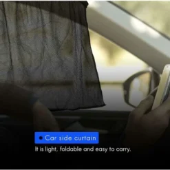 4pcs 75 X 50cm Car Black Mesh Sunscreen Suction Cup Side Window Curtain -Kitchen Appliances Store 74693248 3