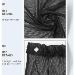 4pcs 75 X 50cm Car Black Mesh Sunscreen Suction Cup Side Window Curtain -Kitchen Appliances Store 74693248 4