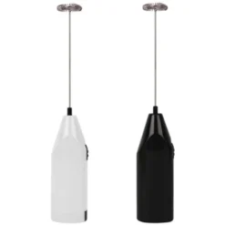 GDRHVFD Portable Battery Operated Milk Frothers - Electric Coffee Frother Whisk, Battery Powered Stirrer, Portable Milk Frother, Mini Blender For Bulletproof Coffee, Cappuccino, Latte, Frappe And Mat