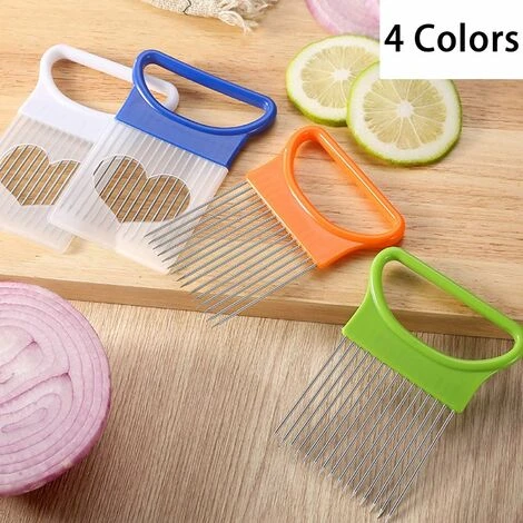 Slicer Onion Holder Assistant Food Slicer Fork Onion Holder Knife Stainless Steel Meat Needle Cutter Tomato Fruit Vegetable With Non-Slip Handle 4 Pieces 5 Slicer Onion Holder Assistant Food Slicer Fork Onion Holder Knife Stainless Steel Meat Needle Cutter Tomato Fruit Vegetable With Non-Slip Handle 4 Pieces - Image 5
