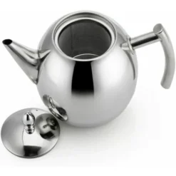 1000ml/34oz Teapot Kettle, Stainless Steel Tea Pot Filter Coffee Maker (Silver) -Kitchen Appliances Store 76892997 3