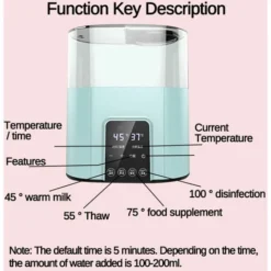 In 1 Smart Universal Baby Bottle Warmer, Heated Sterilizer 110-220V, Electric Milk Food Warmer With Timer -Kitchen Appliances Store 77085973 4