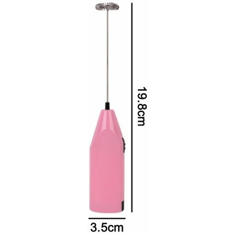 Battery Operated Milk Frother 2 Pack - Electric Whisk, Coffee Frother, Battery Powered Stirrer, Portable Milk Frother, Mini Blender For Bulletproof Coffee, Cappuccino, Latte, Frappe And Black + Pink M 2 Battery Operated Milk Frother 2 Pack - Electric Whisk, Coffee Frother, Battery Powered Stirrer, Portable Milk Frother, Mini Blender For Bulletproof Coffee, Cappuccino, Latte, Frappe And Black + Pink M - Image 2
