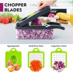 Vegetable Cutter - Cube Cutter - Vegetable Slicer - Suitable For Cubes, Sticks, Slices, Bars Etc. - 14 In 1 Multifunctional Cutter - Onion Chopper - Salad Cutter - Mandolin Cucumber Slicer 7 Vegetable Cutter - Cube Cutter - Vegetable Slicer - Suitable For Cubes, Sticks, Slices, Bars Etc. - 14 In 1 Multifunctional Cutter - Onion Chopper - Salad Cutter - Mandolin Cucumber Slicer -Kitchen Appliances Store 77174039 3