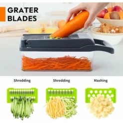 Vegetable Cutter - Cube Cutter - Vegetable Slicer - Suitable For Cubes, Sticks, Slices, Bars Etc. - 14 In 1 Multifunctional Cutter - Onion Chopper - Salad Cutter - Mandolin Cucumber Slicer 8 Vegetable Cutter - Cube Cutter - Vegetable Slicer - Suitable For Cubes, Sticks, Slices, Bars Etc. - 14 In 1 Multifunctional Cutter - Onion Chopper - Salad Cutter - Mandolin Cucumber Slicer -Kitchen Appliances Store 77174039 4