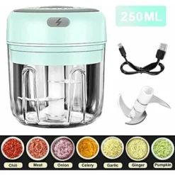 Kitchen Electric Chopper Garlic Chopper Mini Fruit Onion Cutter 250 Ml -Kitchen Appliances Store 77174114 4