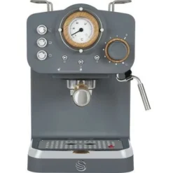 Swan Espresso Coffee Machine, Nordic Grey, ESE Pods Or Ground - SK22110BN -Kitchen Appliances Store 77196603 4
