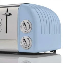 Swan 4 Slice Toaster Blue 1950s Retro-Style 6 Setting With Crumb Tray ST34020BLN -Kitchen Appliances Store 77196974 3