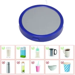Coffee Mug Warmer For Desk Auto Shut Off USB, Electric Beverage Warmer For Coffee,Cocoa,Tea,Milk Blue -Kitchen Appliances Store 77431919 3