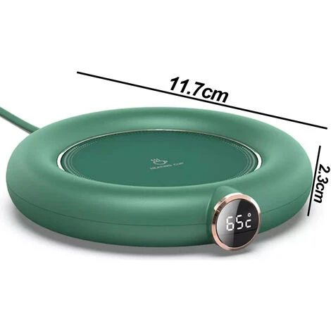 Coffee Mug Warmer For Desk Auto Shut Off USB, Electric Beverage Warmer For Coffee,Cocoa,Tea,Milk Green 2 Coffee Mug Warmer For Desk Auto Shut Off USB, Electric Beverage Warmer For Coffee,Cocoa,Tea,Milk Green - Image 2