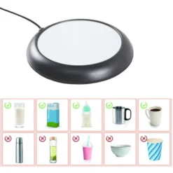 USB Coffee Mug Warmer, Wood Grain Cup Warmer Beverage Mug Heat Mat Water Milk Warmer Plate Black 7 USB Coffee Mug Warmer, Wood Grain Cup Warmer Beverage Mug Heat Mat Water Milk Warmer Plate Black -Kitchen Appliances Store 77431960 3