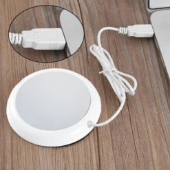 USB Coffee Mug Warmer, Wood Grain Cup Warmer Beverage Mug Heat Mat Water Milk Warmer Plate White -Kitchen Appliances Store 77431998 4