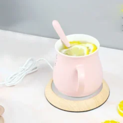 Coffee Mug Warmer For Desk Auto Shut Off USB, Electric Beverage Warmer For Coffee,Cocoa,Tea,Milk Shallow Wood Grain -Kitchen Appliances Store 77432048 4