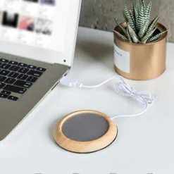 Coffee Mug Warmer For Desk Auto Shut Off USB, Electric Beverage Warmer For Coffee,Cocoa,Tea,Milk Shallow Wood Grain -Kitchen Appliances Store 77432048 5