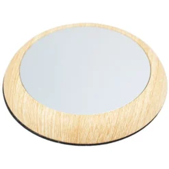 USB Coffee Mug Warmer, Wood Grain Cup Warmer Beverage Mug Heat Mat Water Milk Warmer Plate Shallow Wood Grain