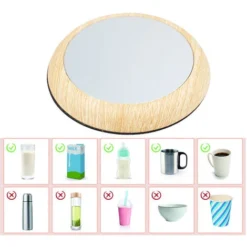 USB Coffee Mug Warmer, Wood Grain Cup Warmer Beverage Mug Heat Mat Water Milk Warmer Plate Shallow Wood Grain 7 USB Coffee Mug Warmer, Wood Grain Cup Warmer Beverage Mug Heat Mat Water Milk Warmer Plate Shallow Wood Grain -Kitchen Appliances Store 77432283 3