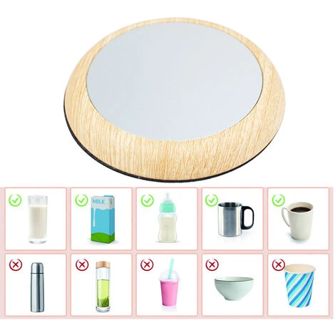 USB Coffee Mug Warmer, Wood Grain Cup Warmer Beverage Mug Heat Mat Water Milk Warmer Plate Shallow Wood Grain 3 USB Coffee Mug Warmer, Wood Grain Cup Warmer Beverage Mug Heat Mat Water Milk Warmer Plate Shallow Wood Grain - Image 3