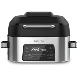 CHEFREE AFG01 - Air Fryers 6L&1650W - Indoor Grill Oven Combo - 8 In 1 Smart XL Electric Grill With Griddle