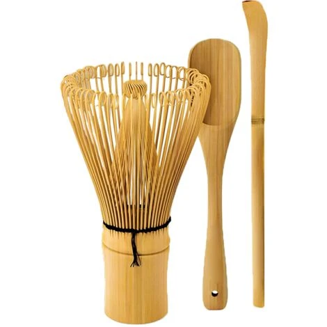 Matcha Whisk Set - Matcha Whisk, Traditional Scoop, Tea Spoon. Handmade From Natural Bamboo 1 Matcha Whisk Set - Matcha Whisk, Traditional Scoop, Tea Spoon. Handmade From Natural Bamboo
