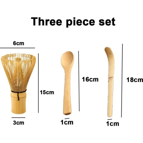 Matcha Whisk Set - Matcha Whisk, Traditional Scoop, Tea Spoon. Handmade From Natural Bamboo 2 Matcha Whisk Set - Matcha Whisk, Traditional Scoop, Tea Spoon. Handmade From Natural Bamboo - Image 2