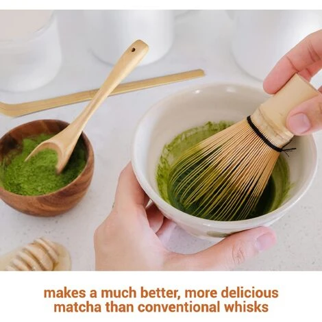 Matcha Whisk Set - Matcha Whisk, Traditional Scoop, Tea Spoon. Handmade From Natural Bamboo 4 Matcha Whisk Set - Matcha Whisk, Traditional Scoop, Tea Spoon. Handmade From Natural Bamboo - Image 4