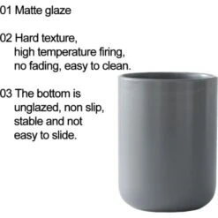 Kitchen Utensil Holder,Cooking Utensil Holder For Kitchen Counter, Cream White Ceramic Utensil Crock Grey Medium 7 Kitchen Utensil Holder,Cooking Utensil Holder For Kitchen Counter, Cream White Ceramic Utensil Crock Grey Medium -Kitchen Appliances Store 78327221 3