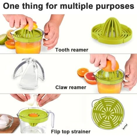 Lemon Manual Hand Squeezer With Built-in 16OZ Measuring Cup Grater,Multi-function Manual Juicer 4 Lemon Manual Hand Squeezer With Built-in 16OZ Measuring Cup Grater,Multi-function Manual Juicer - Image 4