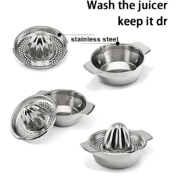 Juicer Manual Squeezer Stainless Steel 304 Robust Hand Juicer Reamer Rotation Press, Dishwasher Safe -Kitchen Appliances Store 78327260 4