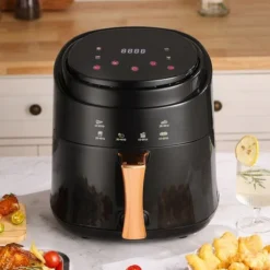 Livingandhome Black Hot Air Fryer Oven With Digital Controls For Kitchen
