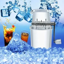 Manual Ice Crusher, Ice Crusher With Stainless Steel Blades, Portable Shaving Ice Maker, Easy To Use, Fast Crushing Ice Crusher For Cocktails And Smoothies -Kitchen Appliances Store 78699893 3