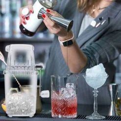 Manual Ice Crusher, Ice Crusher With Stainless Steel Blades, Portable Shaving Ice Maker, Easy To Use, Fast Crushing Ice Crusher For Cocktails And Smoothies -Kitchen Appliances Store 78699893 4