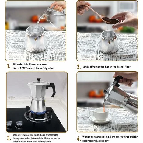 Express Aluminum Espresso - Covered 6 Cups 300 ML 5 Express Aluminum Espresso - Covered 6 Cups 300 ML - Image 5