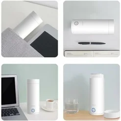 Travel Kettle, Portable Kettle For Healthy Drinks, Fast Boiling, Auto Shut-Off Small Kettle, Small 400ml Kettle (White) -Kitchen Appliances Store 78703062 5