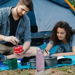 Refillable Water Bottle Insulated Water Bottle Glitter Water Bottle With Chain For Women (Pink, Silver, 750ml) -Kitchen Appliances Store 78703145 4