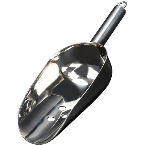 Ice Scoop/scoop For Crushed Ice And Ice Cubes, Perforated, Round, Stainless Steel, Silver 2 Ice Scoop/scoop For Crushed Ice And Ice Cubes, Perforated, Round, Stainless Steel, Silver - Image 2