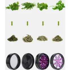 Spice Grinder 2.5 Inch Spice Grinder, Zinc Alloy Spice Grinder With 4pcs Pollen Mill Mill Screen For Dried Aromatic Spices -Kitchen Appliances Store 78704793 5