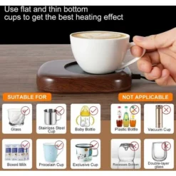 Cup Warmer For Coffee, Cocoa, Tea, Milk, Drinks, Cup Warmer With 3 Adjustable Temperature Settings (up To 149℉/65℃) -Kitchen Appliances Store 78705608 3