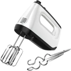Electric Mixer, Electric Whisk With 6 Speeds, 2 Propeller Whisks And 2 Beater Hooks, Turbo Button, Eject Button, 400W Electric Kitchen Mixer For Eggs, Cream And Various Jams